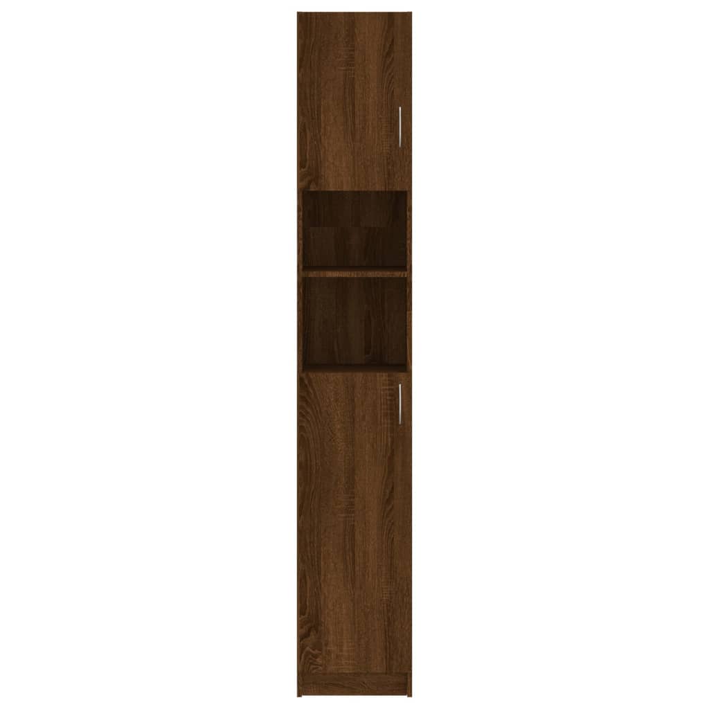 vidaXL Badezimmerschrank Braun Eiche 32x25,5x190 cm Holzwerkstoff