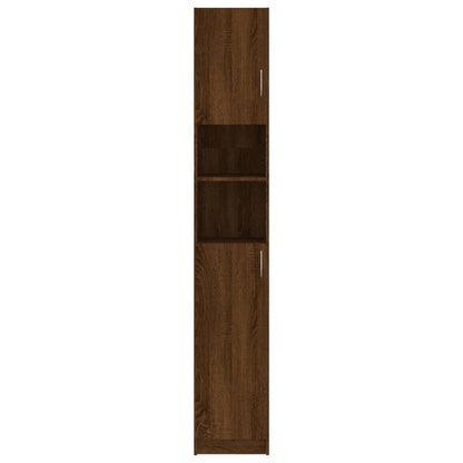 vidaXL Badezimmerschrank Braun Eiche 32x25,5x190 cm Holzwerkstoff