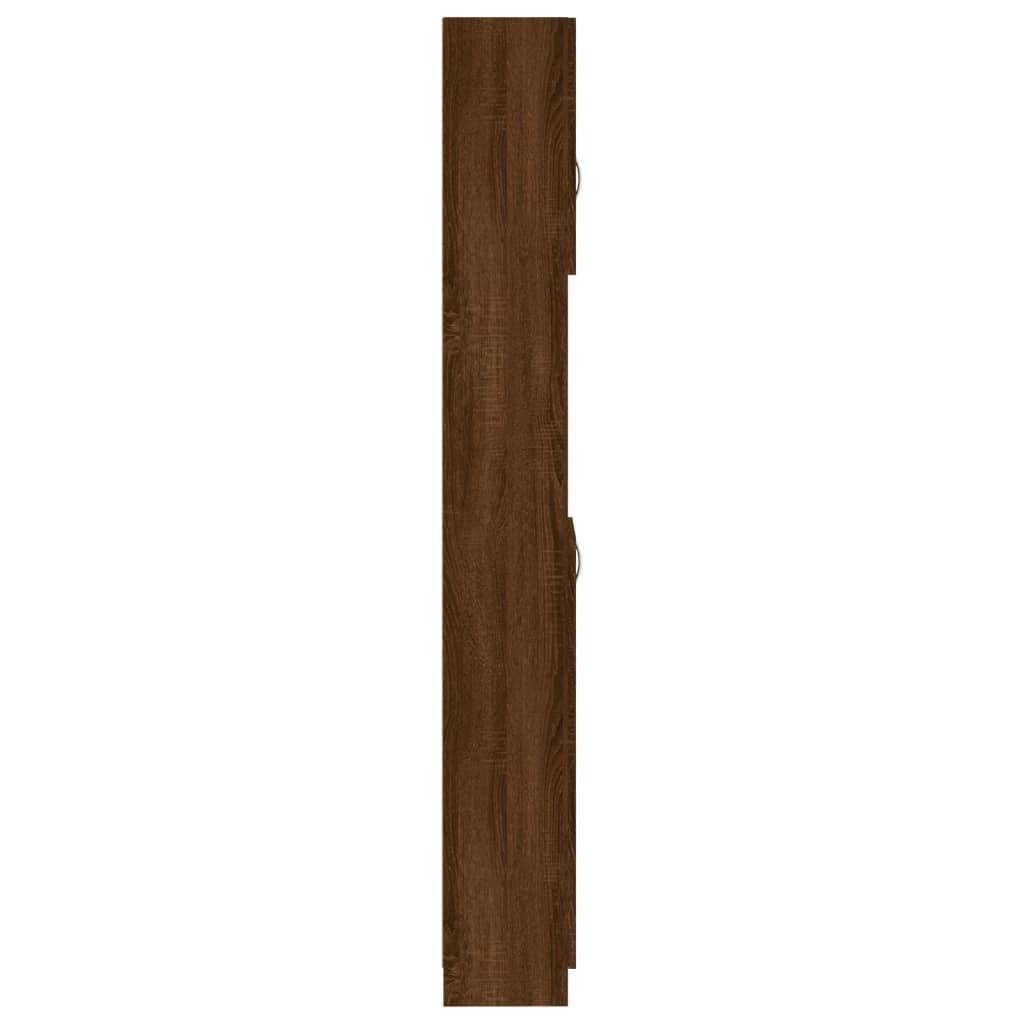 vidaXL Badezimmerschrank Braun Eiche 32x25,5x190 cm Holzwerkstoff