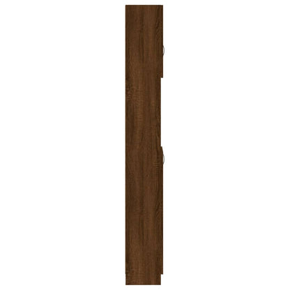 vidaXL Badezimmerschrank Braun Eiche 32x25,5x190 cm Holzwerkstoff