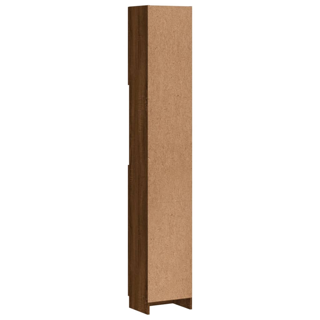vidaXL Badezimmerschrank Braun Eiche 32x25,5x190 cm Holzwerkstoff