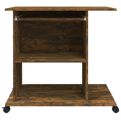 vidaXL Schreibtisch Räuchereiche 80x50x75 cm Holzwerkstoff