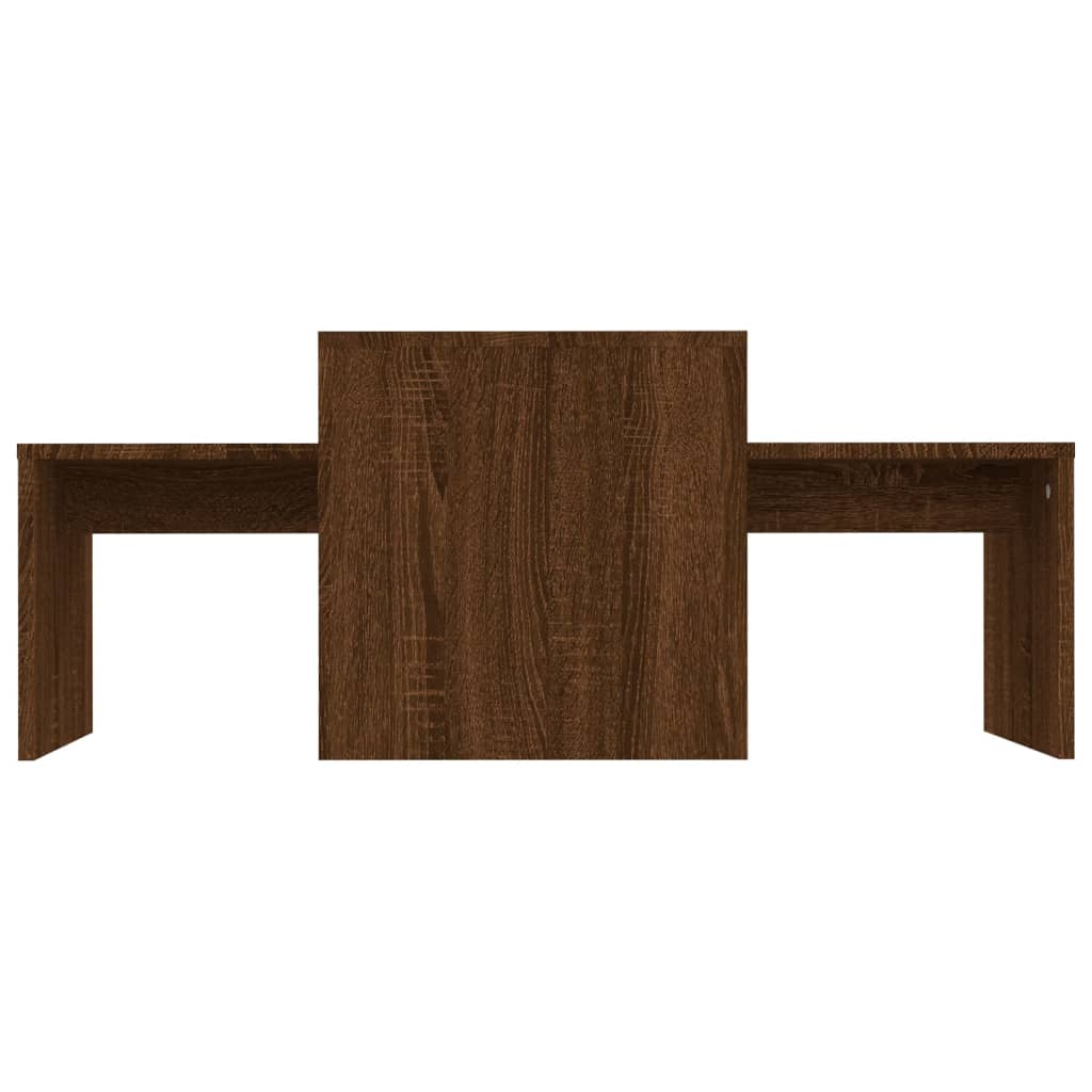 vidaXL Tables basses aspect chêne marron 100x48x40 cm, bois d'ingénierie