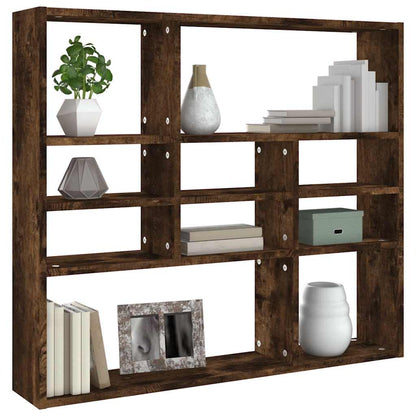 vidaXL Wandregal Räuchereiche 90x16x78 cm Holzwerkstoff