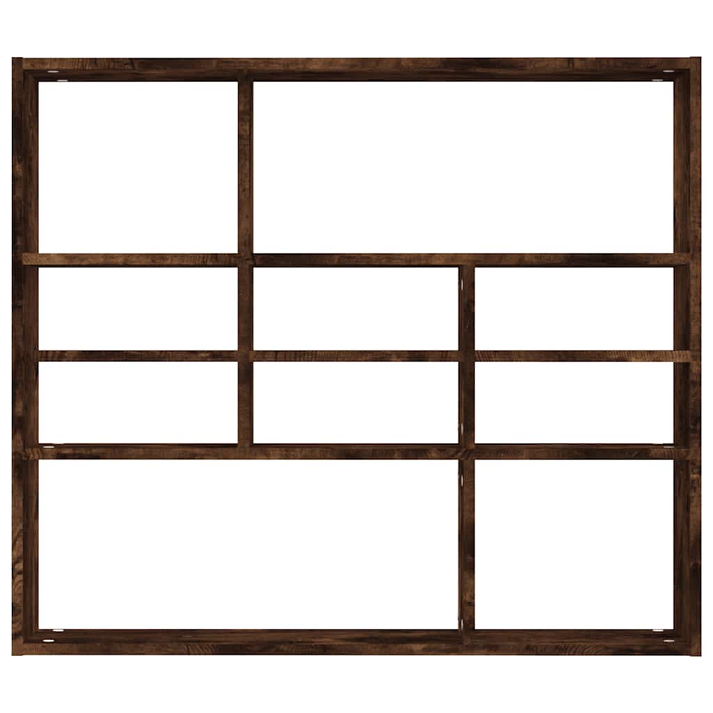 vidaXL Wandregal Räuchereiche 90x16x78 cm Holzwerkstoff
