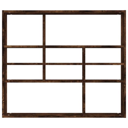 vidaXL Wandregal Räuchereiche 90x16x78 cm Holzwerkstoff