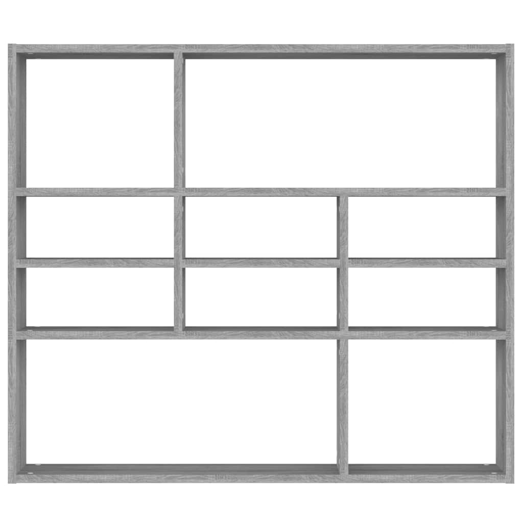 vidaXL Wandregal Grau Sonoma 90x16x78 cm Holzwerkstoff