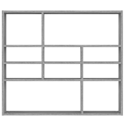 vidaXL Wandregal Grau Sonoma 90x16x78 cm Holzwerkstoff