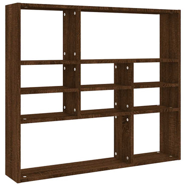 vidaXL Wandregal Braun Eichen-Optik 90x16x78 cm Holzwerkstoff