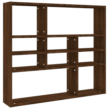 vidaXL Wandregal Braun Eichen-Optik 90x16x78 cm Holzwerkstoff