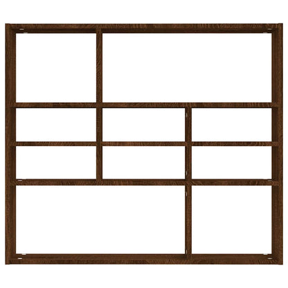 vidaXL Wandregal Braun Eichen-Optik 90x16x78 cm Holzwerkstoff