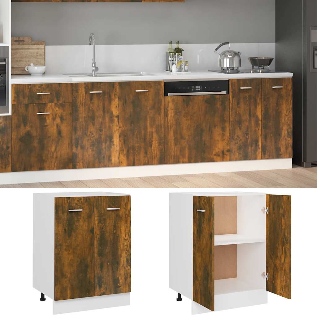 vidaXL Unterschrank Lyon Räuchereiche 60x46x81,5 cm Holzwerkstoff