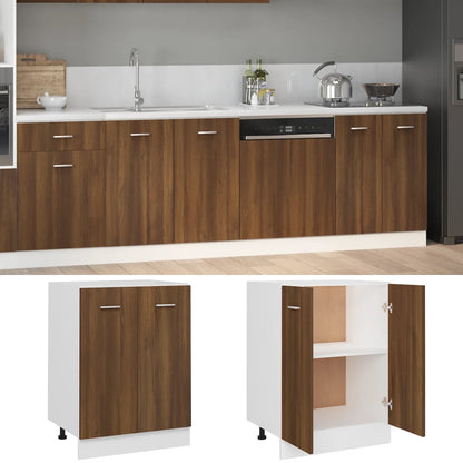 vidaXL Unterschrank Lyon Braun Eichen-Optik 60x46x81,5 cm Holzwerkstoff