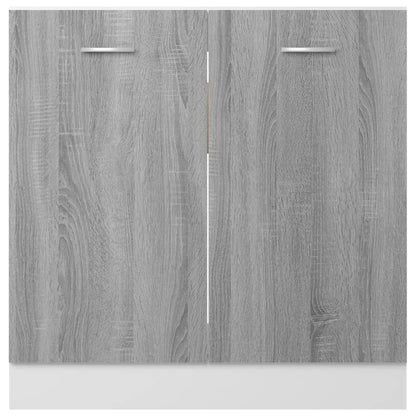 vidaXL Spülenunterschrank Lyon Grau Sonoma 80x46x81,5 cm Holzwerkstoff