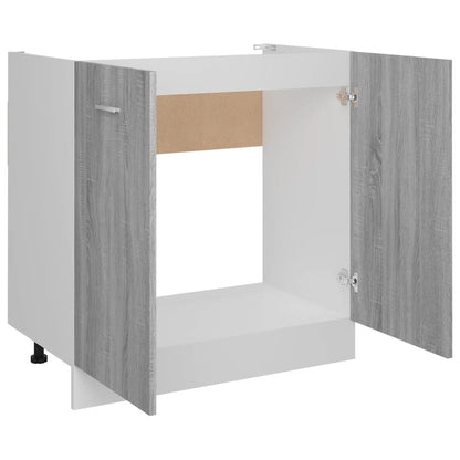 vidaXL Spülenunterschrank Lyon Grau Sonoma 80x46x81,5 cm Holzwerkstoff