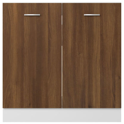 Spülenunterschrank Lyon Braun Eiche-Optik 80x46x81,5cm Holzwerkstoff