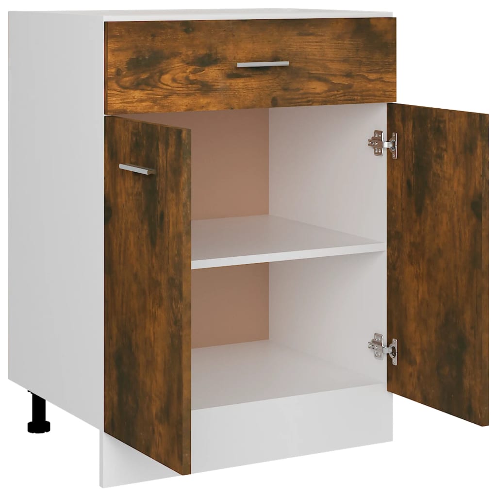 vidaXL Unterschrank mit Schublade Lyon Räuchereiche 60x46x81,5 cm