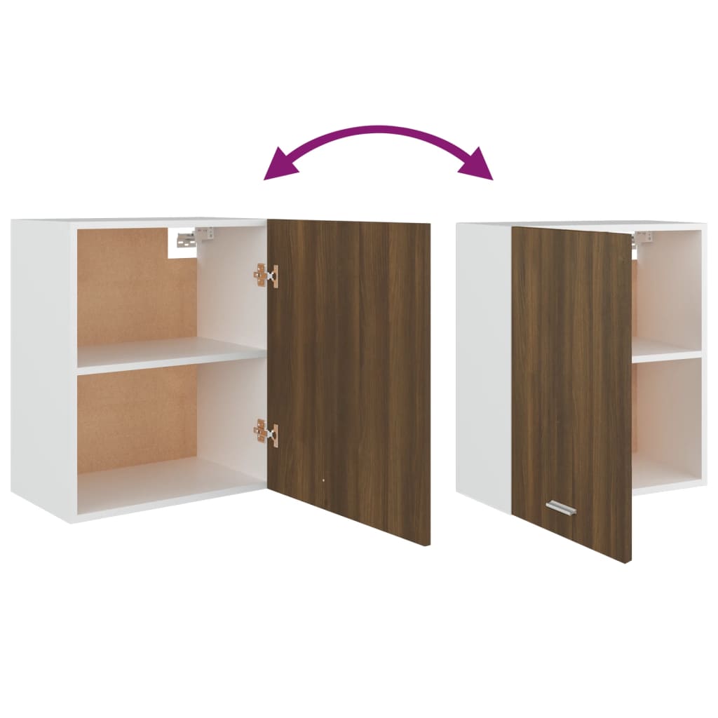 vidaXL Hängeschrank Lyon Braun Eichen-Optik 50x31x60 cm Holzwerkstoff