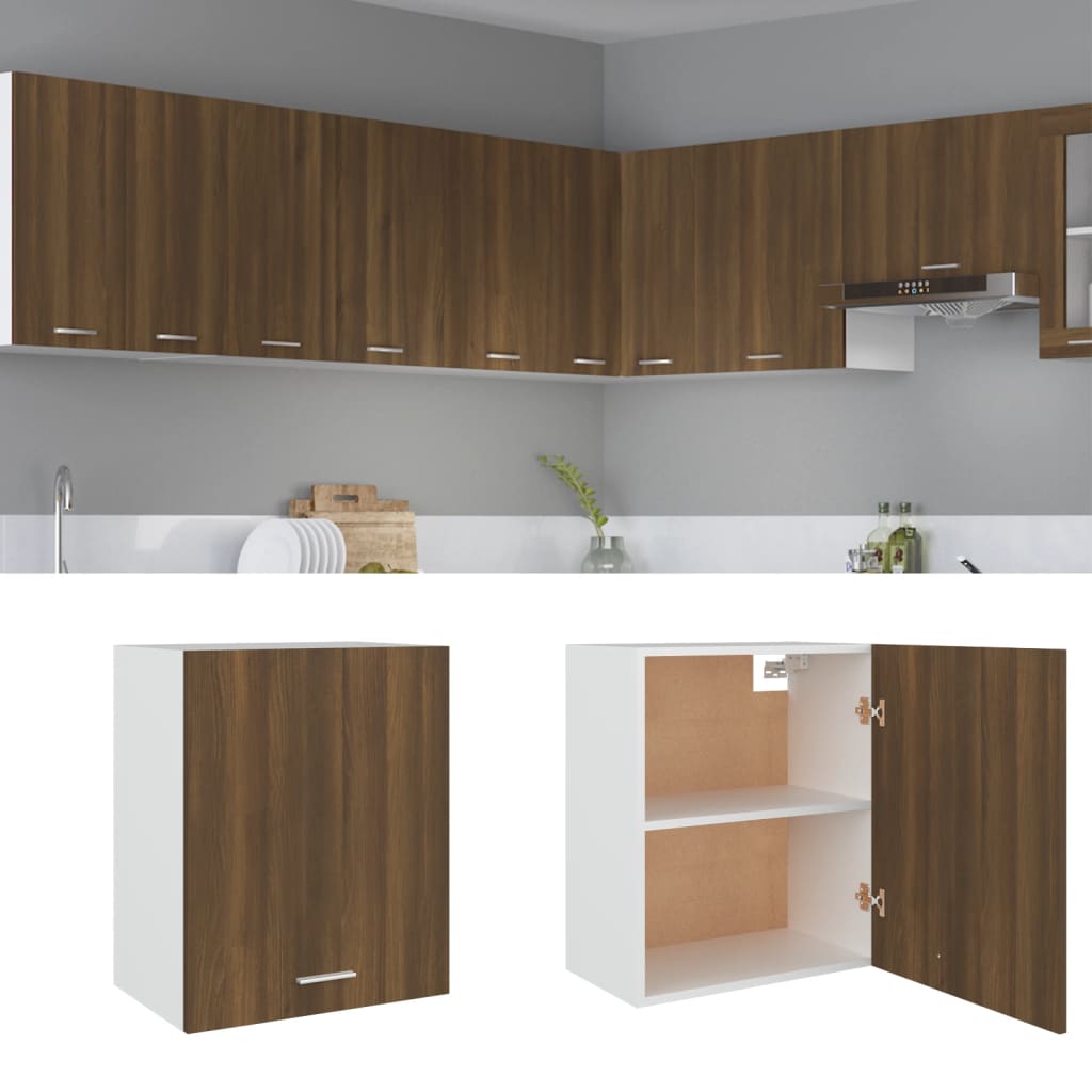 vidaXL Hängeschrank Lyon Braun Eichen-Optik 50x31x60 cm Holzwerkstoff