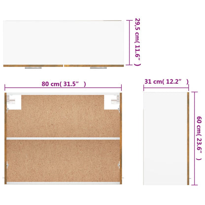 vidaXL Hängeschrank Lyon Räuchereiche 80x31x60 cm Holzwerkstoff