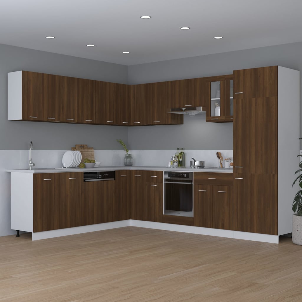vidaXL Hängeschrank Lyon Braun Eichen-Optik 80x31x60 cm Holzwerkstoff