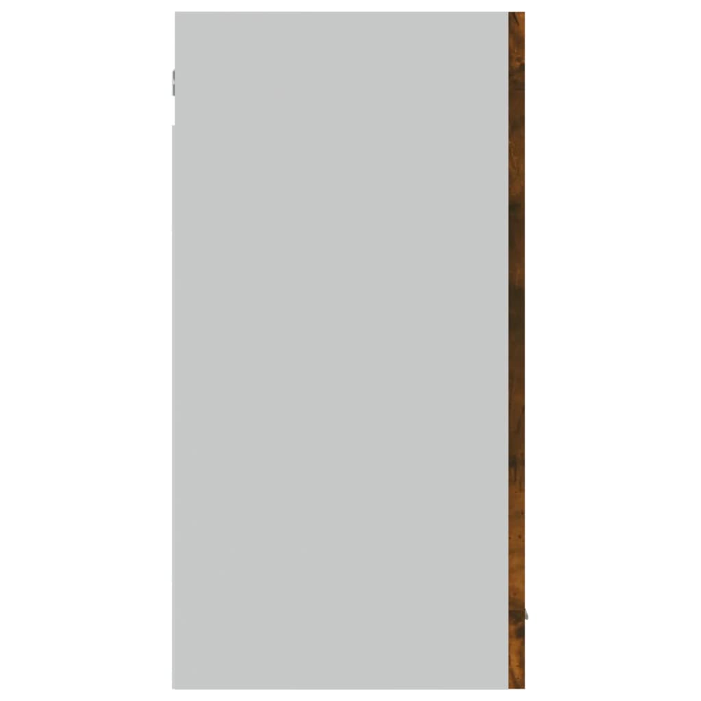 vidaXL Hängeschrank Lyon Glas Räuchereiche 80x31x60 cm Holzwerkstoff