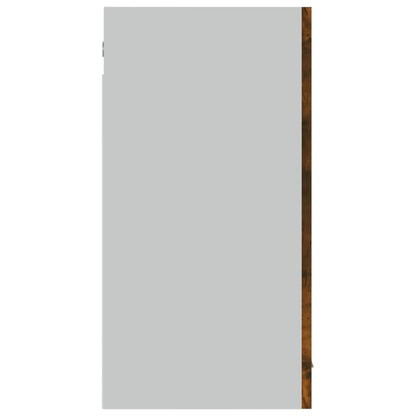 vidaXL Hängeschrank Lyon Glas Räuchereiche 80x31x60 cm Holzwerkstoff