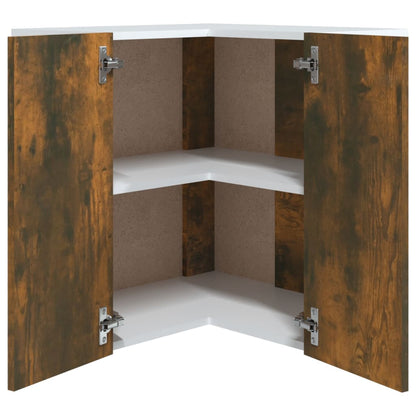 vidaXL Eck-Hängeschrank Lyon Räuchereiche 57x57x60 cm Holzwerkstoff