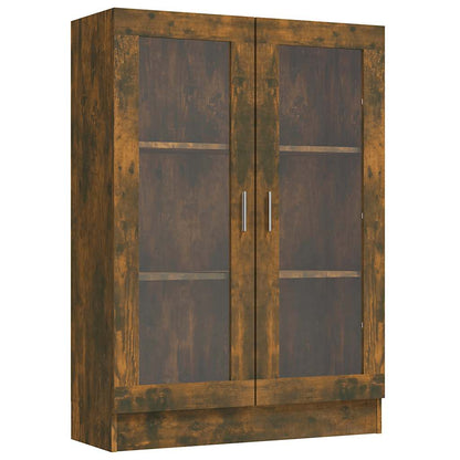 vidaXL Vitrinenschrank Räuchereiche 82,5x30,5x115 cm Holzwerkstoff