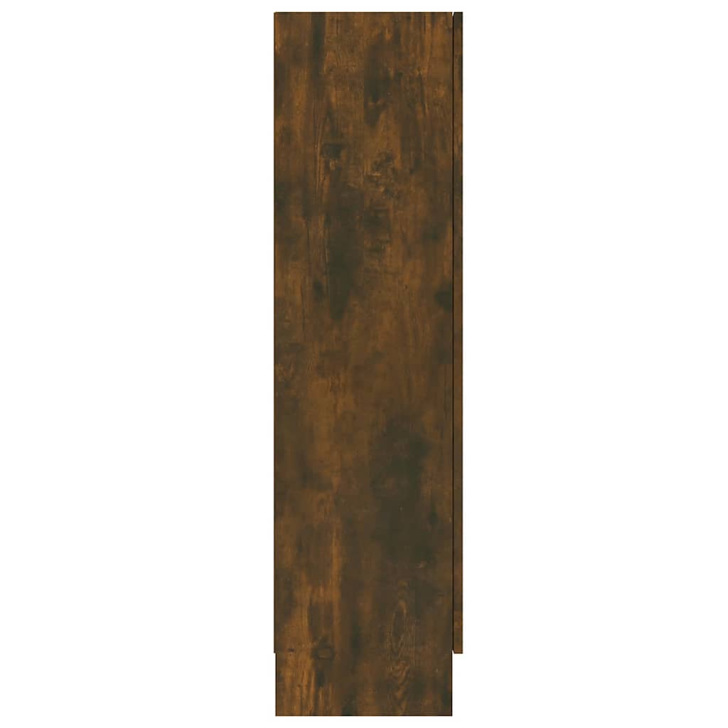 vidaXL Vitrinenschrank Räuchereiche 82,5x30,5x115 cm Holzwerkstoff