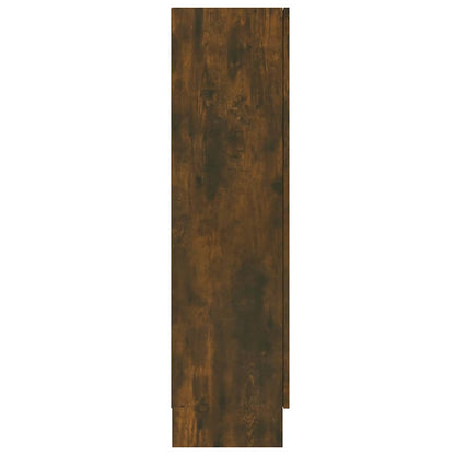 vidaXL Vitrinenschrank Räuchereiche 82,5x30,5x115 cm Holzwerkstoff