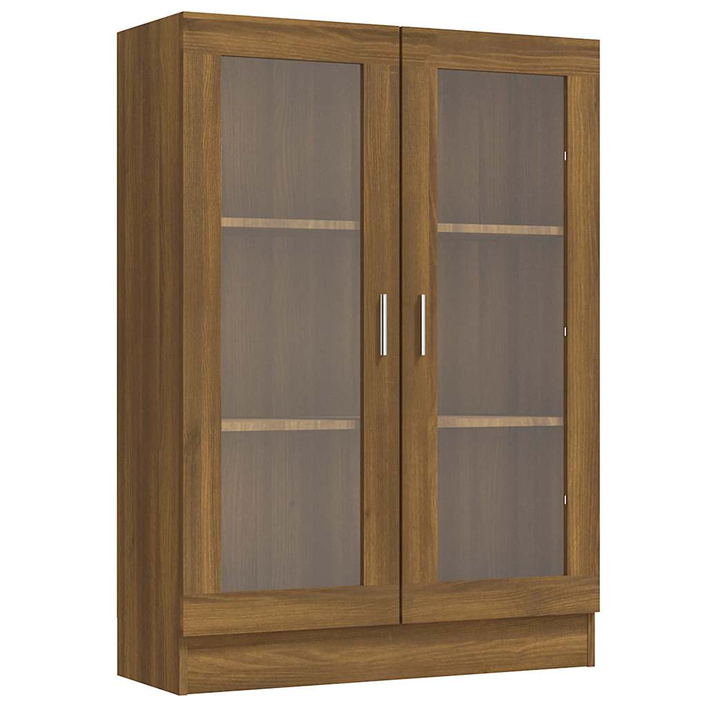 vidaXL Vitrine Brun aspect chêne 82,5x30,5x115cm Bois d'ingénierie