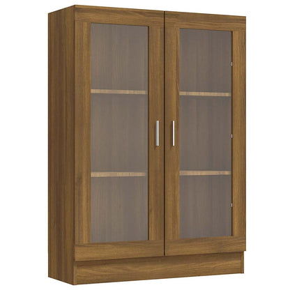 vidaXL Vitrine Brun aspect chêne 82,5x30,5x115cm Bois d'ingénierie