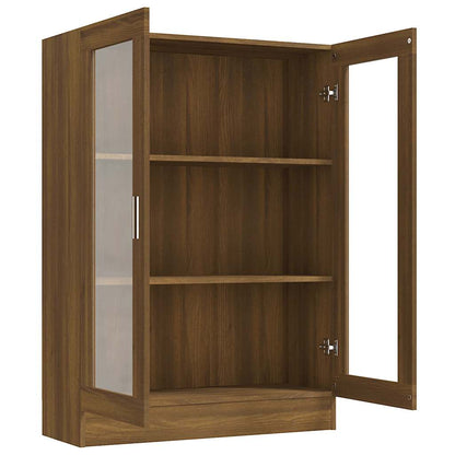 vidaXL Vitrine Brun aspect chêne 82,5x30,5x115cm Bois d'ingénierie