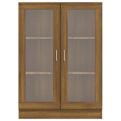 vidaXL Vitrine Brun aspect chêne 82,5x30,5x115cm Bois d'ingénierie