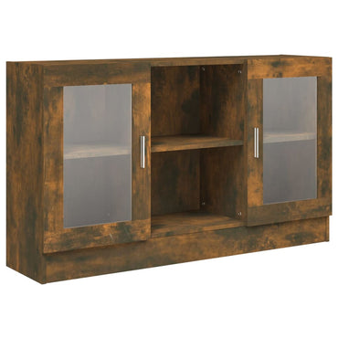 vidaXL Vitrine chêne fumé 120x30,5x70 cm bois d'ingénierie