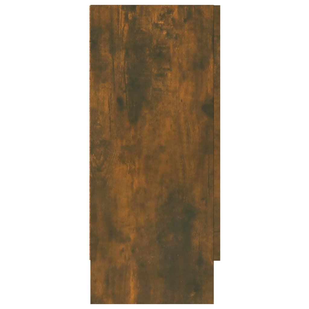 vidaXL Vitrinenschrank Räuchereiche 120x30,5x70 cm Holzwerkstoff