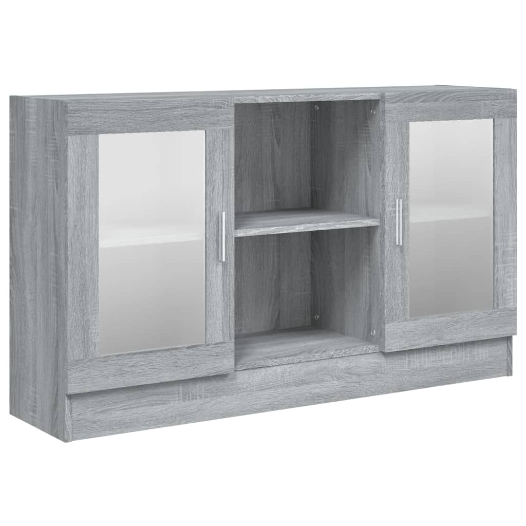 vidaXL Vitrine gris Sonoma 120x30,5x70 cm aggloméré