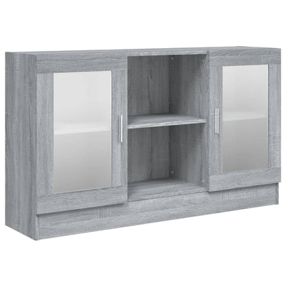 vidaXL Vitrine gris Sonoma 120x30,5x70 cm aggloméré