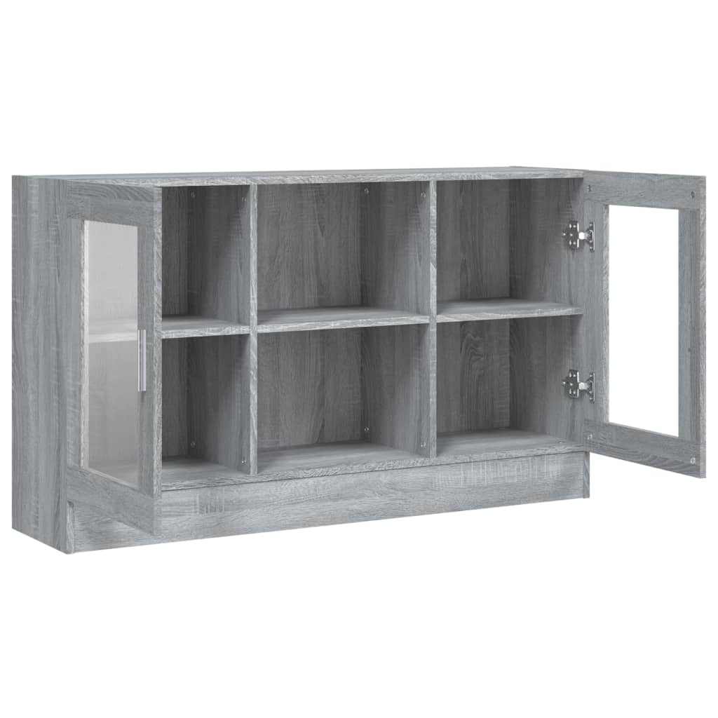 vidaXL Vitrine gris Sonoma 120x30,5x70 cm aggloméré