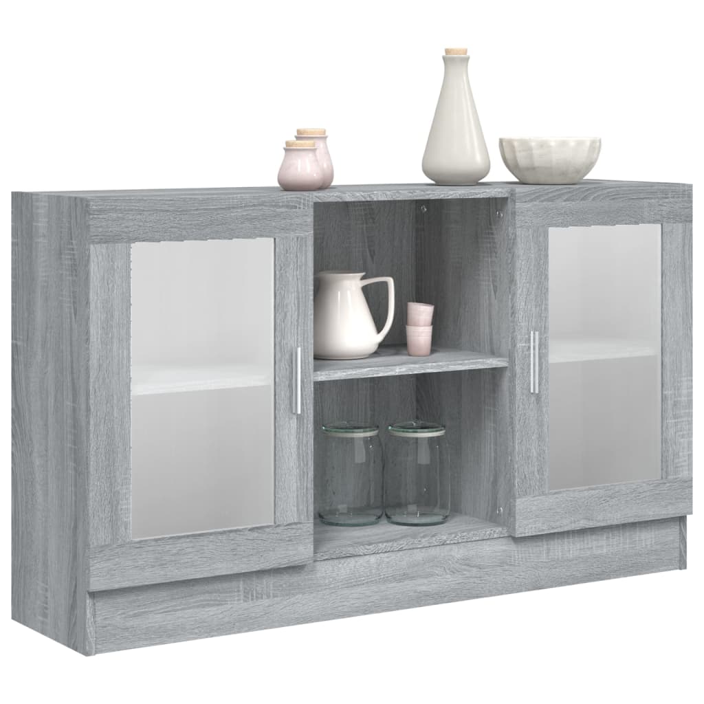 vidaXL Vitrine gris Sonoma 120x30,5x70 cm aggloméré