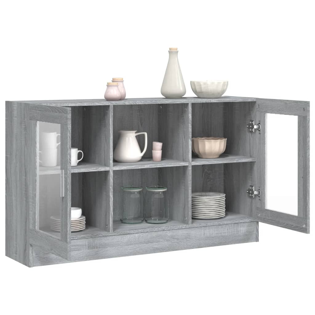 vidaXL Vitrine gris Sonoma 120x30,5x70 cm aggloméré