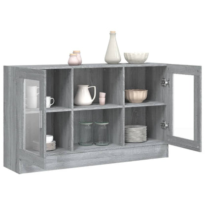 vidaXL Vitrine gris Sonoma 120x30,5x70 cm aggloméré