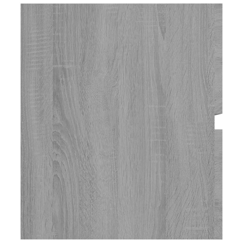 vidaXL Waschbeckenunterschrank Grau Sonoma 90x38,5x45 cm Holzwerkstoff