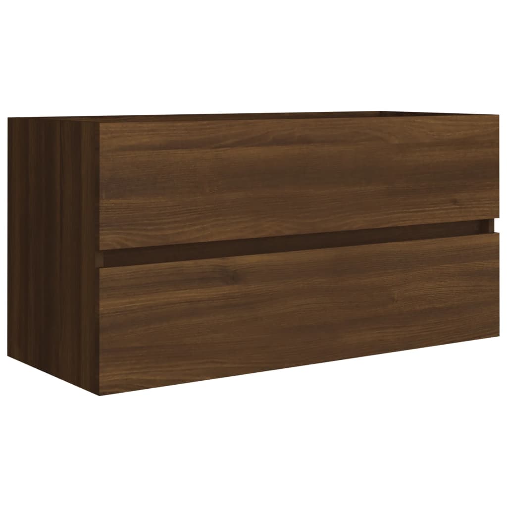 vidaXL Waschbeckenunterschrank Eichen-Optik 90x38,5x45cm Holzwerkstoff