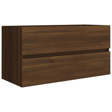 vidaXL Waschbeckenunterschrank Eichen-Optik 90x38,5x45cm Holzwerkstoff