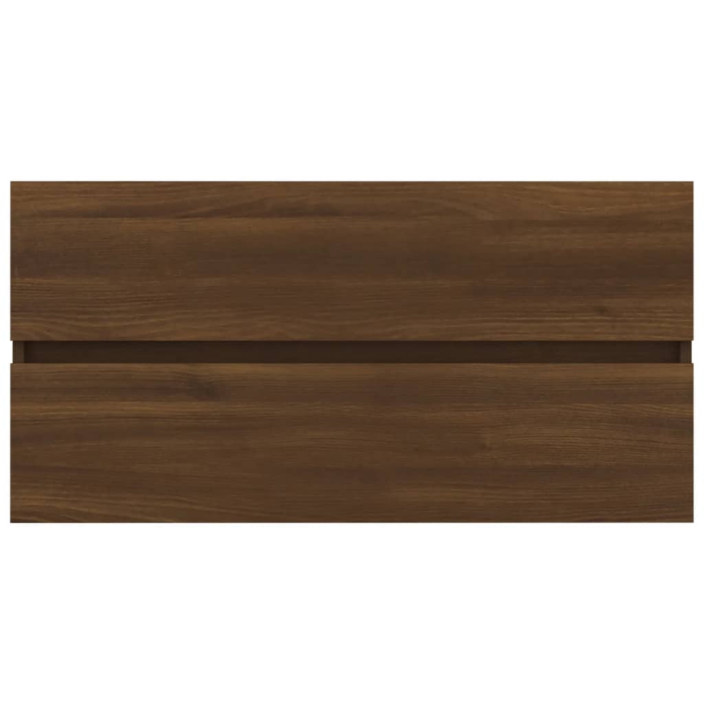 vidaXL Waschbeckenunterschrank Eichen-Optik 90x38,5x45cm Holzwerkstoff