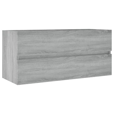 vidaXL Waschbeckenunterschrank Grau Sonoma 100x38,5x45cm Holzwerkstoff