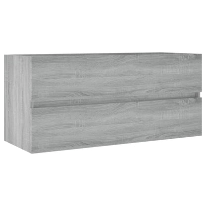 vidaXL Waschbeckenunterschrank Grau Sonoma 100x38,5x45cm Holzwerkstoff