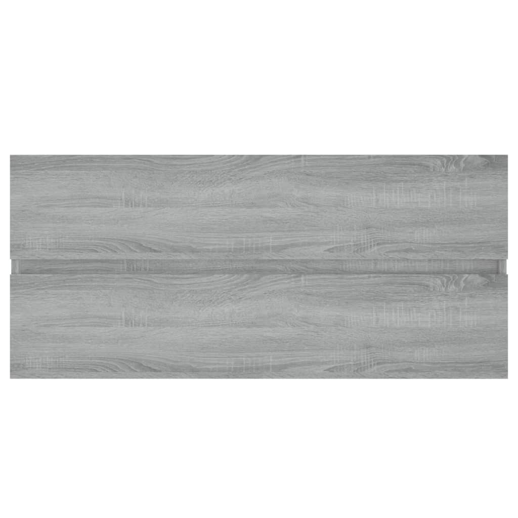 vidaXL Waschbeckenunterschrank Grau Sonoma 100x38,5x45cm Holzwerkstoff